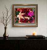 Autumn Vibrant Leaves Authentic Macro Photography | Unstretched Canvas Prints Set of 4 Mixed Orientation Wall Art | Biophilic Style Decor