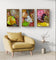 Autumn Vibrant Leaves Authentic Macro Photography | Unstretched Canvas Vertical Wall Art Set of 3 | Biophilic Nature Décor