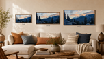 Summer Brilliance — Alpine Rocks and Firs at Sunset | Mt. Rainier National Park Photography | Unframed Horizontal Canvas Biophilic Wall Art