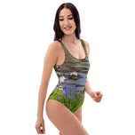 Tipsoo Lake Wildflowers One-Piece Swimsuit | Mt. Rainier Alpine Wildflowers | All-Over Print Nature Swimwear