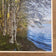 Tranquil Birch Trees by Mountain Lake Canvas Wall Art | Unframed Vertical Nature Photography Print | Biophilic Décor for Living Room, Bedroom & Office