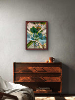 Vibrant Spring Succulent Canvas Wall Art | Unframed Vertical Macro Photography Print