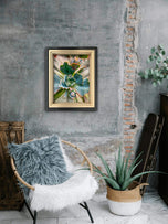 Vibrant Spring Succulent Canvas Wall Art | Unframed Vertical Macro Photography Print