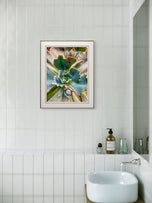 Vibrant Spring Succulent Canvas Wall Art | Unframed Vertical Macro Photography Print
