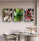 Vibrant Succulent Plants Authentic Closeup Photography Wall Art | Vertical Unframed Canvas Prints Set of 3 | Biophilic Home Office Décor
