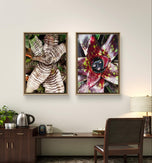 Vibrant Succulent Plants Authentic Closeup Photography Wall Art | Vertical Unframed Canvas Prints Set of 3 | Biophilic Home Office Décor