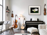 Kissed by Rain — White Arum Lily with Raindrops | Macro Photography Canvas Wall Art | Unframed Horizontal Print | Biophilic Decor