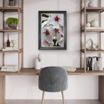White Cherry Blossom Rain Photography Canvas Wall Art Set of 4 | Unframed Vertical Prints | Biophilic Décor for Living Room, Bedroom & Office