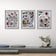 White Cherry Blossom Rain Photography Canvas Wall Art Set of 4 | Unframed Vertical Prints | Biophilic Décor for Living Room, Bedroom & Office