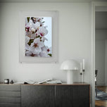 White Cherry Blossom Rain Photography Canvas Wall Art Set of 4 | Unframed Vertical Prints | Biophilic Décor for Living Room, Bedroom & Office