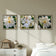 White Magnolia Blossom Macro Photography Canvas Set of 6 | Unframed Square Prints | Biophilic Décor for Living Room, Bedroom & Office