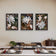 White Star Magnolia Blossom Photography Canvas Set of 3 | Unframed Vertical Prints | Biophilic Décor for Living Room, Bedroom & Office
