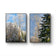 Snowy Forest Sunrise Canvas Art | Awaken to Winter's Tranquility | Authentic Nature Photography Print Set of 2 | Biophilic Vertical Wall Decor