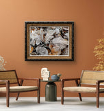 Winter Frost Foliage Canvas Print | Calm & Cozy Biophilic Wall Art