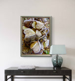 Winter Frosty Hydrangea Authentic Macro Photography | Nature's Calming Elegance | Unframed Canvas Vertical Print Set of 2 | Biophilic Wall Decor