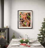 Winter Frosty Leaves Authentic Macro Photography | Nature's Vibrant Calm | Unframed Canvas Mixed Orientation Print Set of 4 | Biophilic Wall Decor