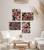 Winter Frosty Leaves Authentic Pacific Northwest Nature Photography | Canvas Wall Art Set of 4 | Vertical & Horizontal Unframed Prints | Biophilic Home Decor | Holiday Gift