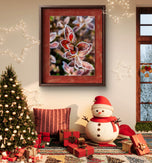 Winter Frosty Leaves Authentic Pacific Northwest Nature Photography | Canvas Wall Art Set of 4 | Vertical & Horizontal Unframed Prints | Biophilic Home Decor | Holiday Gift