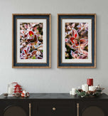 Winter Frosty Leaves Authentic Pacific Northwest Nature Photography | Canvas Wall Art Set of 4 | Vertical & Horizontal Unframed Prints | Biophilic Home Decor | Holiday Gift