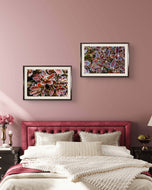 Winter Frosty Leaves Authentic Pacific Northwest Nature Photography | Canvas Wall Art Set of 4 | Vertical & Horizontal Unframed Prints | Biophilic Home Decor | Holiday Gift