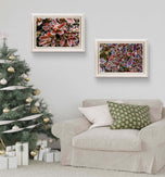 Winter Frosty Leaves Authentic Pacific Northwest Nature Photography | Canvas Wall Art Set of 4 | Vertical & Horizontal Unframed Prints | Biophilic Home Decor | Holiday Gift