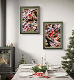 Winter Frosty Leaves Authentic Pacific Northwest Nature Photography | Canvas Wall Art Set of 4 | Vertical & Horizontal Unframed Prints | Biophilic Home Decor | Holiday Gift