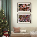 Winter Frosty Leaves Authentic Pacific Northwest Nature Photography | Canvas Wall Art Set of 4 | Vertical & Horizontal Unframed Prints | Biophilic Home Decor | Holiday Gift