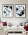 Winter Snowy Foliage Authentic Macro Photography | Unframed Canvas Vertical 3 Prints Set | Biophilic Style Wall Art Decor