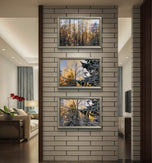 Winter Sunrise Forest Canvas Set of 3 | Peaceful Biophilic Wall Art