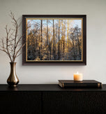 Winter Sunrise Forest Canvas Set of 3 | Peaceful Biophilic Wall Art