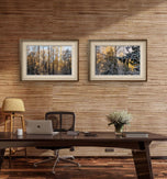 Winter Sunrise Forest Canvas Set of 3 | Peaceful Biophilic Wall Art