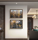 Winter Sunrise Forest Canvas Set of 3 | Peaceful Biophilic Wall Art
