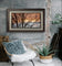 Winter Trees Against Golden Sunset Sky - Unframed Canvas Print - Horizontal Panoramic Nature Photography - Biophilic Wall Art Decor - 3 Sizes