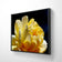 Yellow Rose Flower Raindrops Photography Print | Unframed Canvas Nature Macro Art | Modern Wall Decor Picture | Horizontal Botanical Home Art