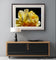 Yellow Rose Flower Raindrops Photography Print | Unframed Canvas Nature Macro Art | Modern Wall Decor Picture | Horizontal Botanical Home Art