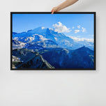 Mt. Rainier Authentic Nature Closeup Photography | Framed Canvas Horizontal Print | Biophilic Style Wall Art Décor