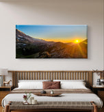 Mt. Rainier in Sunset | Authentic Nature Photography | Gallery Wrapped Canvas Horizontal Print | Biophilic Style Wall Art for Home Office