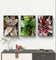 Vibrant Succulent Plants Authentic Closeup Photography Wall Art | Vertical Unframed Canvas Prints Set of 3 | Biophilic Home Office Décor