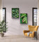 Summer Green Leaves Closeup Photography Unframed Canvas Set of 2 Prints - Modern Nature Wall Art for Home Office Décor