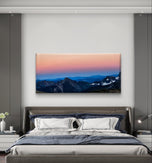 Mt. Rainier National Park in Sunset | Authentic Nature Photography | Gallery Wrapped Canvas Horizontal Print | Biophilic Wall Art for Home Office Decor
