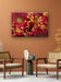 Red Floral Canvas Wall Art | Spring Gerbera Macro Photography | Horizontal Gallery Wrapped Print | Ready to Hang