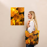 Canvas Tote Bag 15x15 in | Sunny Yellow Roses Original Print