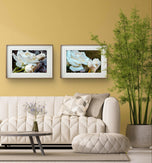 Pale Cream White Rose Canvas Prints Set of 4 | Authentic Nature Closeup Photography | Unframed Botanical Wall Art | Modern Home Office Decor | Vertical & Horizontal Orientations