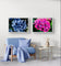 Purple & Pink Hydrangea Closeup Photography Unframed Canvas Set of 4 Prints | Modern Nature Wall Art for Home Office Decor | Elegant Gift