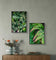 Summer Green Leaves Closeup Photography Unframed Canvas Set of 2 Prints - Modern Nature Wall Art for Home Office Décor