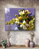 White Spring Blossom with Raindrops | Macro Floral Photography | Horizontal Gallery Wrapped Canvas | Modern Botanical Wall Art Décor