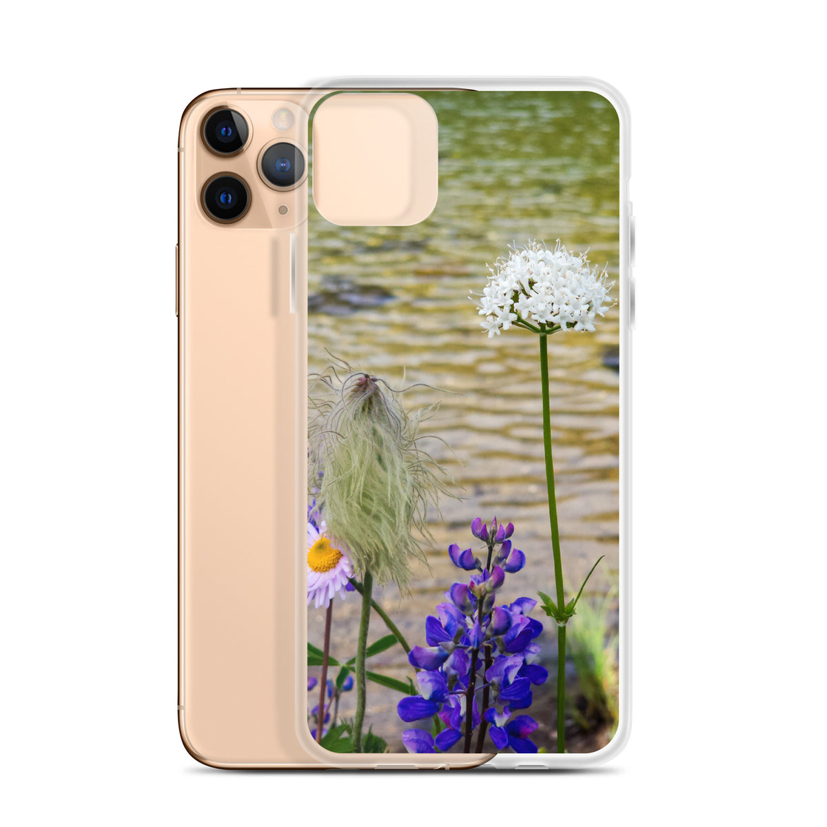 Clear iPhone Pro Max Case Protection with Original Wildflowers Photography Captured at Mt. Rainier National Park