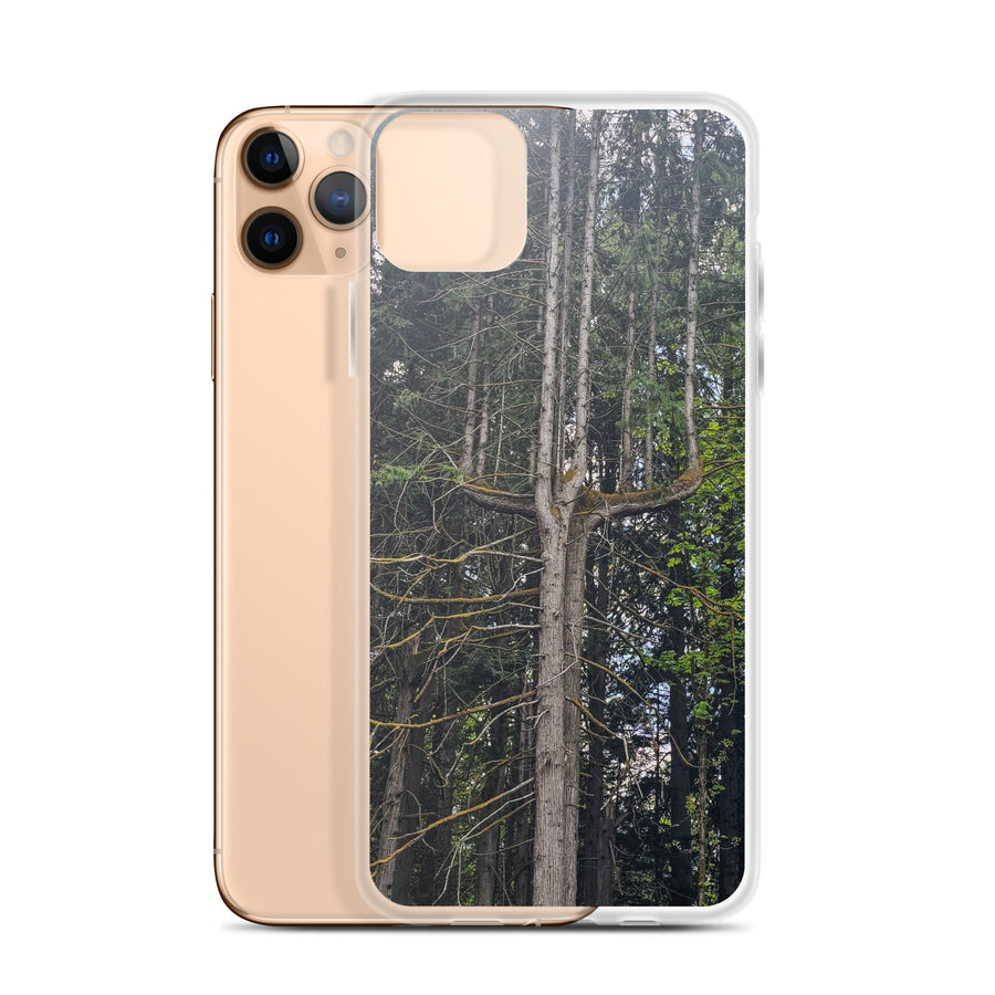 Clear iPhone Pro Max Case with Original Forest Trees Photography Print Protection