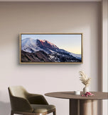 Mt. Rainier in Summer Sunset | Authentic Nature Photography | Unframed Canvas Horizontal Print | Biophilic Wall Art for Home Office Décor