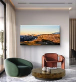 Rainier Mountains in Summer Sunset | Authentic Nature Photography | Gallery Wrapped Canvas Horizontal Print | Biophilic Wall Art for Home & Office Décor